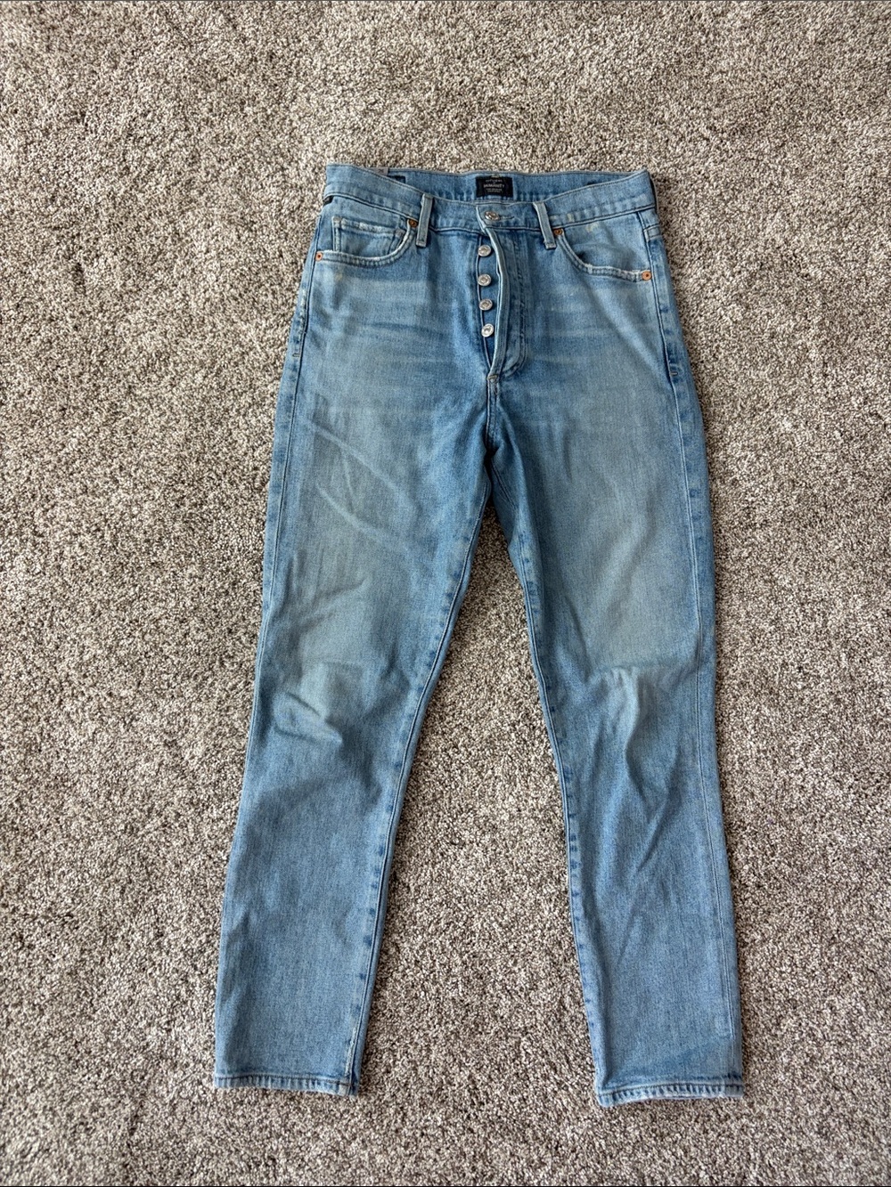 Citizens Of Humanity Olivia Crop High-Rise Button-Fly Jeans